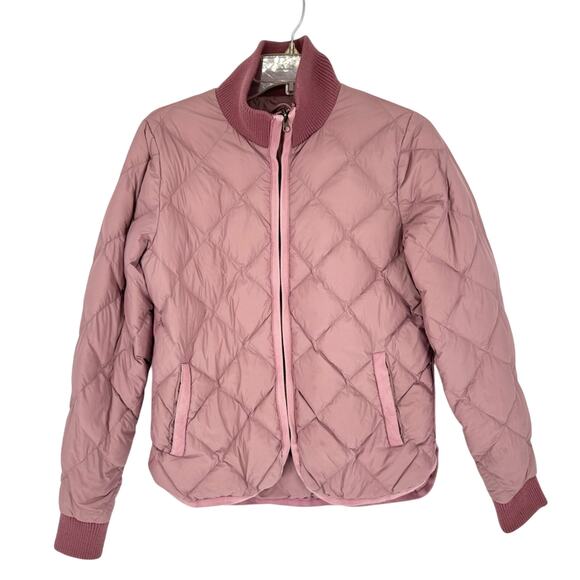 Marine Layer Meredith Puffer Coat Full Zip in Mauve Pink Size S Outdoor Gorpcore - Picture 5 of 15